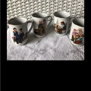 Norman Rockwell mug set
